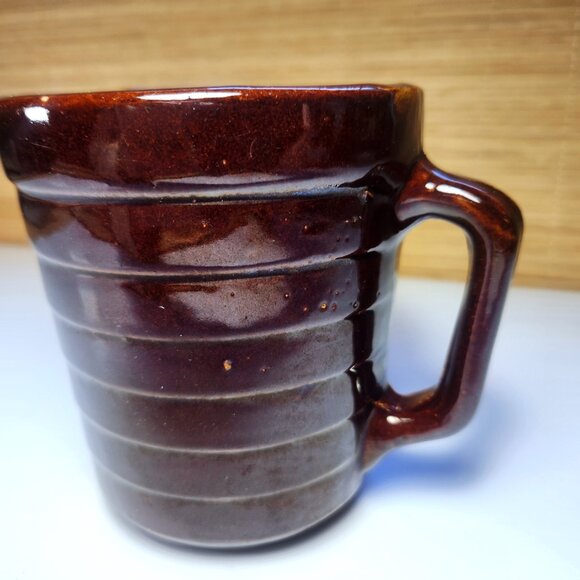 Monmouth Pottery Pitcher Jug Vintage 1940s Brown Stoneware Milk, Juice, Water - Picture 3 of 9
